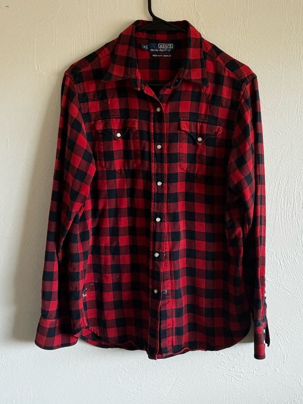 Vintage Polo by Ralph Lauren Red & Black Plaid Button-Down Shirt
